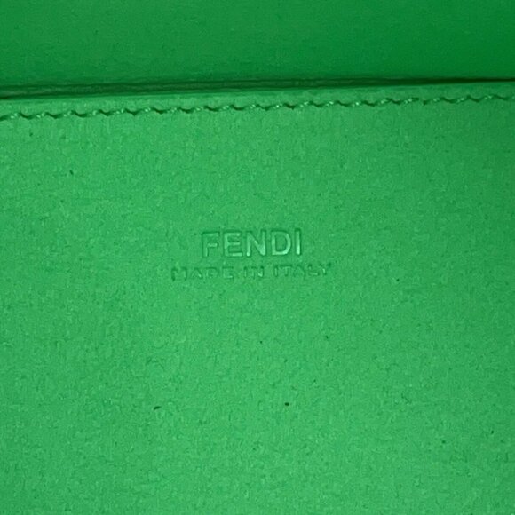 FENDI Small Shopping Bag Size Small Leather Light Green 8BH382 - Picture 13 of 15
